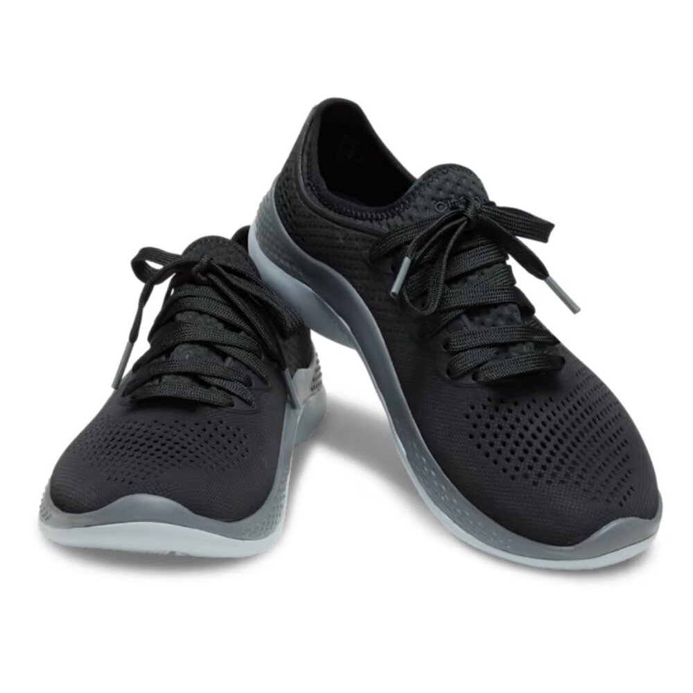 Crocs- Black and Gray Men's Literide 360 Pacers Everyday Sneakers Size M4